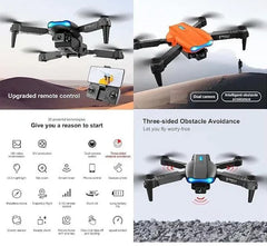 E99 Foldable Drone with 720p HD Camera, 360° Flip, Altitude Hold & LED Lights – Long Flight Time, App & Remote Control