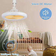 Modern Dimmable Ceiling Fan with Lights & Remote – 3 Speeds, 3 Color Modes,