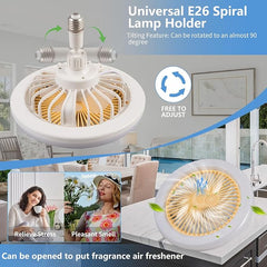 Modern Dimmable Ceiling Fan with Lights & Remote – 3 Speeds, 3 Color Modes,